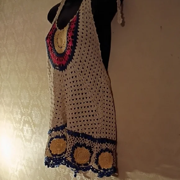 Bohemian Crochet Halter Top with Great Design. This Item Is Flawed. - Picture 2 of 9